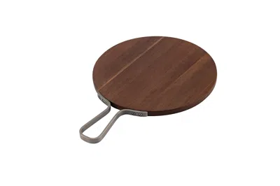Cuisipro Browne Essentials Acacia Wood Round Serving Board W/stainless Handle, 12"