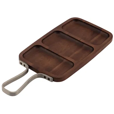 Cuisipro Browne Essentials Acacia Wood Serving Board W/stainless Handle, 12" X 7"
