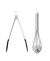 Cuisipro Locking Tong And Whisk Set, 2 Piece In Silver