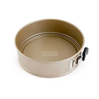 CUISIPRO NONSTICK 10-INCH SPRINGFORM PAN WITH WAVE PATTERN, CHAMPAGNE