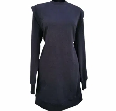 Culpos X Inc Women's Mini Knit Sweatshirt Sport Dress In Black In Blue