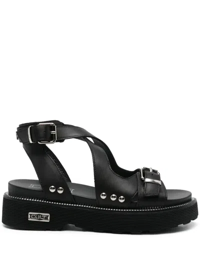 Cult 35mm Leather Sandals In Black