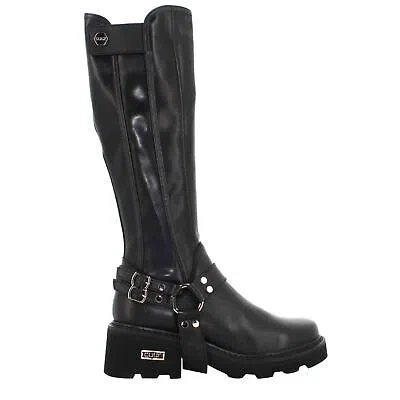 Pre-owned Cult A24us Women's Boot Clw431200 Grace 4312 High Boot W Leather In Black