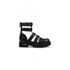 Cult Black Leather Sandal In Black