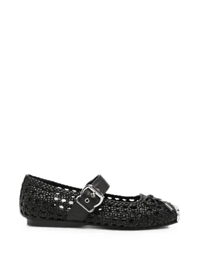 Cult Bow-detail Ballet Flats In Black