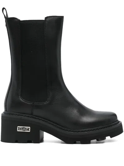 Cult Elastic-panelled Platform Chelsea Boots In Black