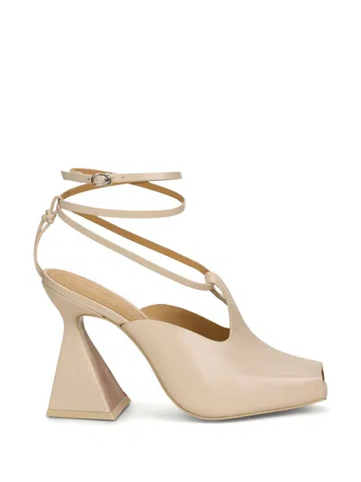 Cult Gaia 102mm Lorena Mules In Neutrals