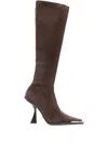 Cult Gaia 105mm Suede Knee-high Boots In Brown