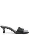 Cult Gaia Square Toe High Heel Sandals In Black