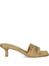 Cult Gaia 60mm Ada Sandals In Gold