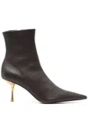 Cult Gaia Vail Pointed Toe Sock Bootie In Brown