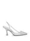 Cult Gaia 89mm Persia Slingback Pumps In Silver