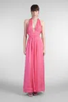 Cult Gaia Aashvi In Fuxia Silk In Pink