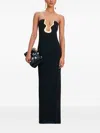 Cult Gaia Abril Strapless Embellished Stretch-crepe Maxi Dress In Black