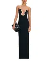 Cult Gaia Abril Strapless Embellished Stretch-crepe Maxi Dress In Black