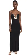 Cult Gaia Abril Strapless Embellished Stretch-crepe Maxi Dress In Black