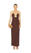 Cult Gaia Abril Gown In Brown