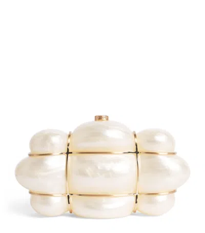 Cult Gaia Acrylic Bolla Clutch Bag In Neutral