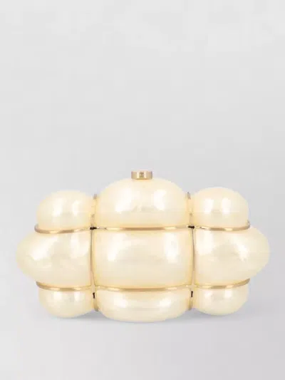 Cult Gaia Acrylic Clutch Bag In Nude