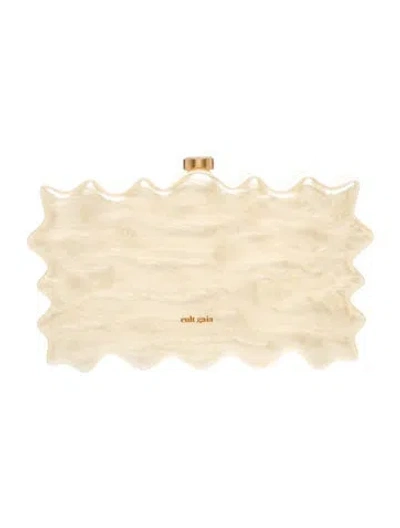 Pre-owned Cult Gaia Acrylic Clutch In Neutral