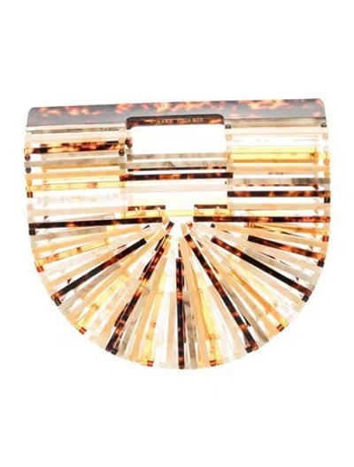 Pre-owned Cult Gaia Acrylic Clutch In Neutrals