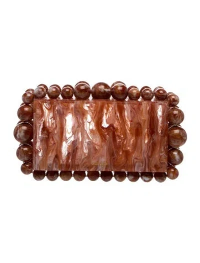 Pre-owned Cult Gaia Acrylic Clutch In Orange