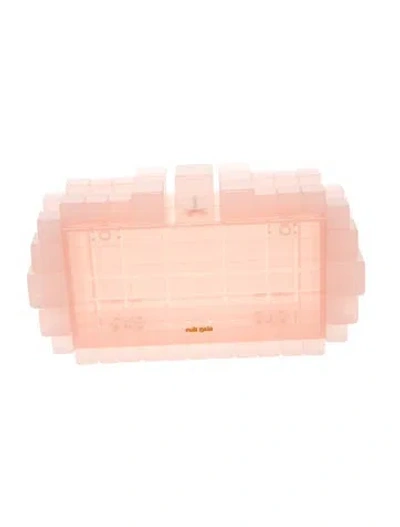 Pre-owned Cult Gaia Acrylic Clutch In Pink