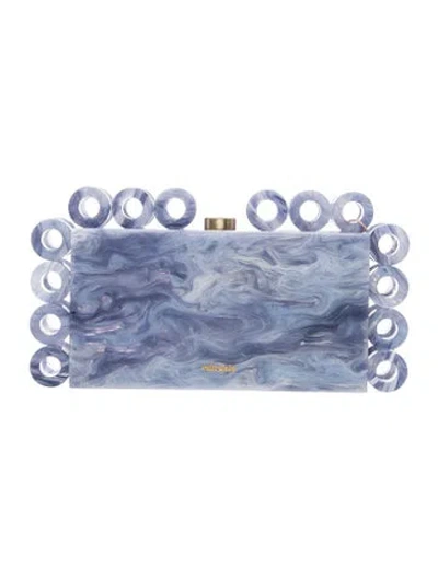 Pre-owned Cult Gaia Acrylic Clutch W/ Tags In Blue
