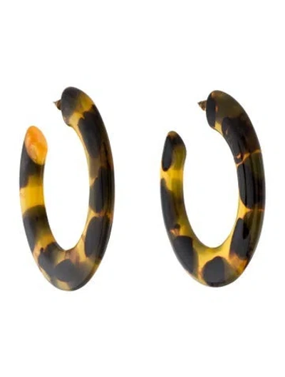 Pre-owned Cult Gaia Acrylic Kennedy Hoop Earrings In Multi