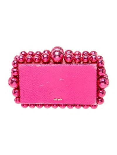 Pre-owned Cult Gaia Acrylic Minaudière In Pink