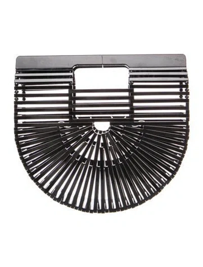 Pre-owned Cult Gaia Acrylic Top Handle Bag In Black