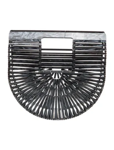Pre-owned Cult Gaia Acrylic Top Handle Bag In Gray