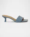 Cult Gaia Ada Denim Slide Sandals In Denim