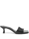 Cult Gaia Square Toe High Heel Sandals In Black