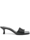 Cult Gaia Square Toe High Heel Sandals In Black