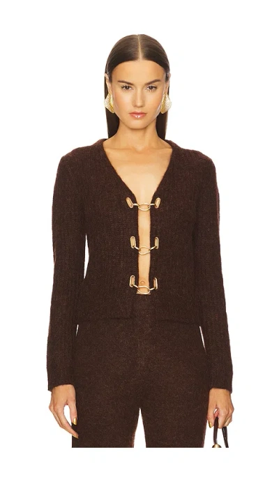 Cult Gaia Adel Knit Cardigan In Java