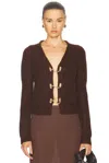 Cult Gaia Adel Knit Cardigan In Java
