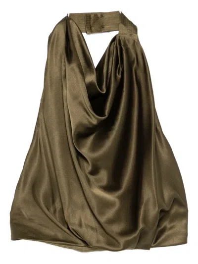 Cult Gaia Adienne Draped Halterneck Top In Green