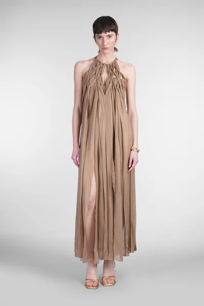 Cult Gaia Aditi In Gold Silk In Brown