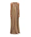 Cult Gaia Aditi Sleeveless Gown Dress In Brown