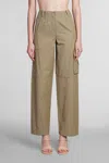 CULT GAIA ADRIE PANTS IN GREEN COTTON