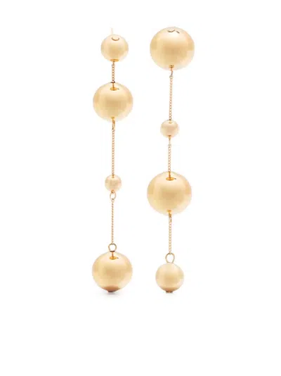 Cult Gaia Adrienne Bead-embellished Drop Earrings In Gold
