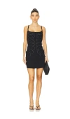 Cult Gaia Aimee Soutache Detail Knit Minidress In 黑色