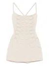 Cult Gaia Aimee Soutache Detail Knit Minidress In Neutral