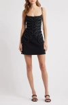 Cult Gaia Aimee Soutache Detail Knit Minidress