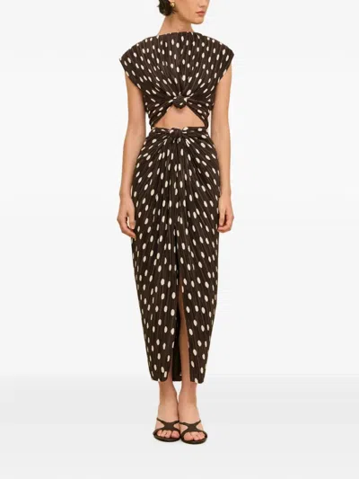 Cult Gaia Aira Dress In Brown