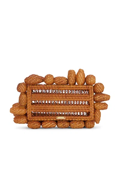 Cult Gaia Akira Clutch Bag In Marrone