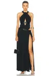 Cult Gaia Akshara Gown In Black