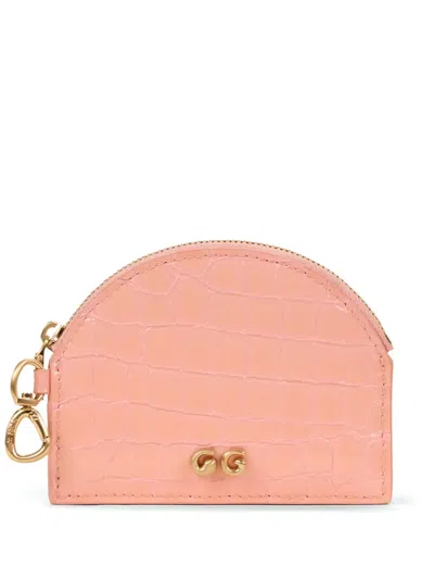 Cult Gaia Aleta Zip-up Card Holder In Pink