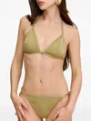 Cult Gaia Alia Lurex Triangle Bikini Top